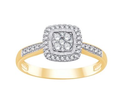 BAGUE EN OR BLANC 18K SERTIE DE DIAMANTS NATURELS D'UN POIDS… - Photo 1