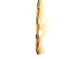 bracelet rigide en or jaune, serti de diamants et de saphirs