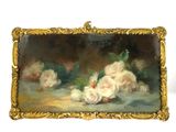 a picture of a painting of flowers in a gold frame