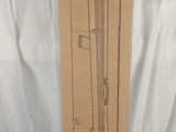 a cardboard box with a drawing of a door on it