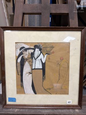 une photo d'une photo représentant une femme et un homme
