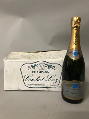 6 Blle CHAMPAGNE F.CUCHET- CEZ BRUT en carton d'origine