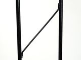 an image of a black metal pole with a white background