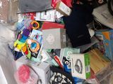 a pile of stuff that is sitting on the floor