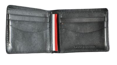 TOMMY HILFIGER Portefeuille en cuir noir