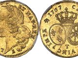 a gold sovereign coin with a crown on top of it