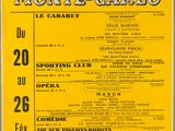 a yellow poster advertising a casino in the middle of a street