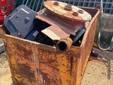 a large metal box with a lot of junk inside of it