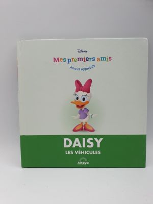 Figurine Disney de Daisy l'oie, aux cheveux roses et à la robe violette