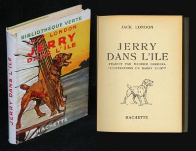 Jack London, Jerry dans l'île, Bibliothèque Verte Hachette 1…