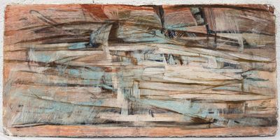 une image représentant une peinture d'un bateau sur une surface en bois