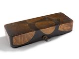 an image of a wooden box with a design on it