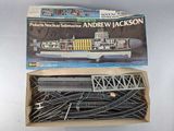 a box with a model of a boat in it