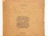 the front cover of an old book with a black border
