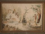 an image of a painting of a group of people in a wooded area