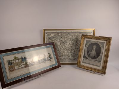three framed pictures of a man and a woman sitting next to each other