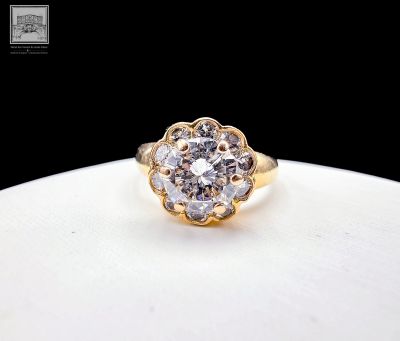 an image of a diamond ring on a white plate