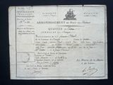 an old document with a picture of a ship on it