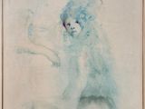 an image of a painting of a teddy bear and a fish