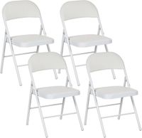 HOMCOM - Lot de 4 chaises pliantes blanches - Neuf, photo d'…