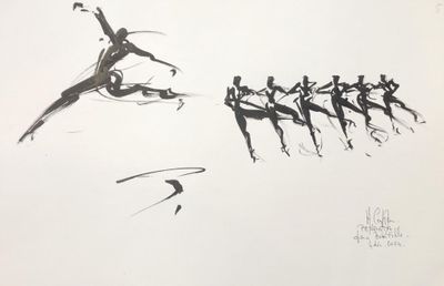 Michel COSTIOU (1947), "Paquita, Guillaume Diop" Opéra Basti…