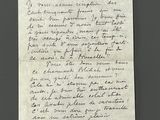 an old handwritten letter on a piece of paper with writing on it