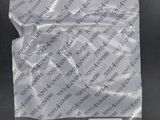 a plastic bag that has a black and white picture on it
