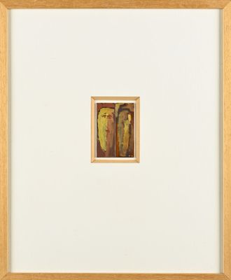 une image représentant un tableau dans un cadre en bois accroché à un mur blanc