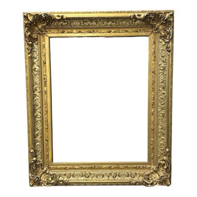 a gold frame with a white background and a white background