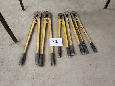 six different types of tools sitting on the ground next to each other