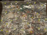 a picture of a bunch of post it notes on a piece of foil