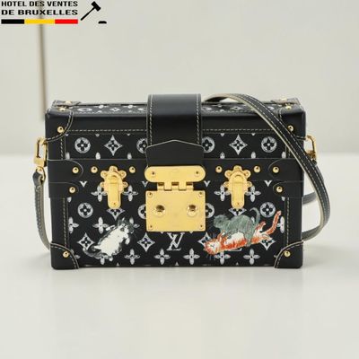 Sac « Trunk » Louis Vuitton avec finitions dorées et motifs floraux