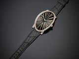 cartier a fine 18k white gold and diamond set wristwatch