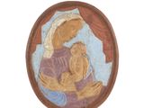 peinture d'une femme tenant un bébé dans ses bras