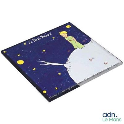 une illustration tirée d'un livre pour enfants représentant un garçon sur la Lune