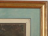 an image of a painting of a man and a woman sitting on a bench