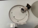 an overhead view of a bathroom sink with a faucet and sink faucet