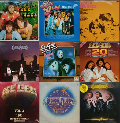 diverses pochettes d'albums de musique des années 70 et 80