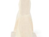 statue of a woman in a white dress on a white background