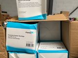 three boxes stacked on top of each other in a room