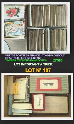 two pictures of a lot of records in a box