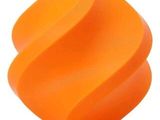 une image représentant un objet orange orné d'un motif incurvé