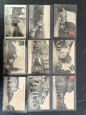 many old postcards of people on the street