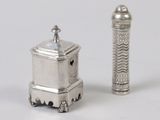 paire de salières et poivrières anciennes en argent