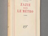 the cover of the book zazie dans le metro, with a red border
