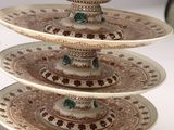 three plates stacked on top of each other on a table