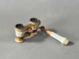 a pair of binoculars that are sitting on a table