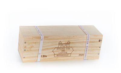 the wooden box has a label on it that says, the box is made out of wood and has a