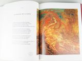 an open book with a picture of a woman on it