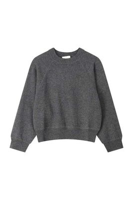 a picture of a grey sweater on a white background